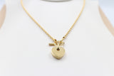 9ct Gold Rope Chain Italian Necklace with Heart