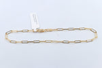9ct Gold Paper clip Link Bracelet 18.5cm