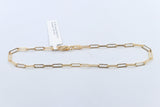 9ct Gold Paper clip Link Bracelet 18.5cm