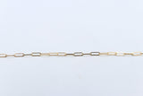 9ct Gold Paper clip Link Bracelet 18.5cm