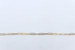 9ct Gold Paper clip Link Bracelet 18.5cm