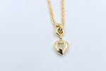 9ct Gold Rope Link Bracelet with Heart