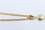 9ct Gold Rope Link Bracelet with Heart