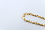 9ct Gold Rope Link Bracelet with Heart