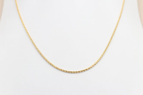 9ct Gold Italian Wheatsheaf Chain 45cms