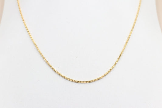 9ct Gold Italian Wheatsheaf Chain 45cms