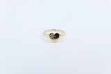 9ct Gold Girls Signet Ring with Pink Tourmaline