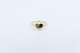 9ct Gold Girls Signet Ring with Pink Tourmaline