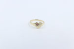 9ct Gold Girls Signet Ring with Pink Tourmaline