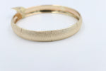 9ct Gold Fancy satin & Diamond Cut Bangle 10mm