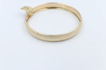 9ct Gold Fancy satin & Diamond Cut Bangle 10mm