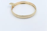 9ct Gold Fancy satin & Diamond Cut Bangle 10mm