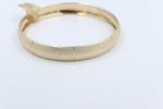 9ct Gold Fancy satin & Diamond Cut Bangle 10mm