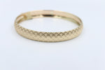 9ct Gold Fancy satin & Diamond Cut Crossover  Bangle 10mm