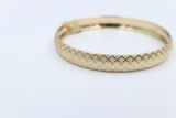 9ct Gold Fancy satin & Diamond Cut Crossover  Bangle 10mm