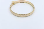 9ct Gold Fancy satin & Diamond Cut Crossover  Bangle 10mm