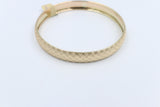 9ct Gold Fancy satin & Diamond Cut Crossover  Bangle 10mm