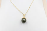 18ct Gold Plated Faux Pearl Pendent