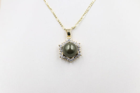 18ct Gold Plated Faux Pearl Pendent
