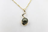 18ct Gold Plated Faux Pearl Pendent