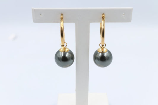 18ct Gold Plated Faux Pearl Earrings