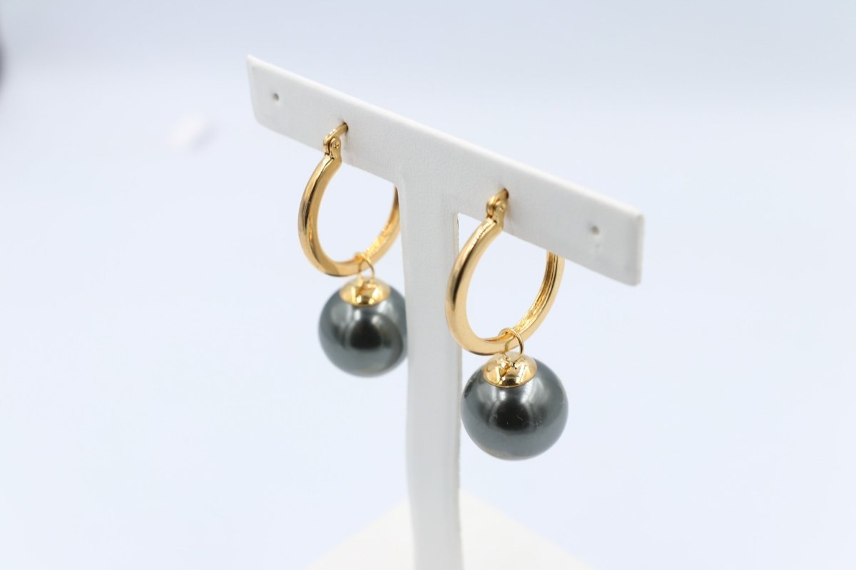 18ct Gold Plated Faux Pearl Earrings