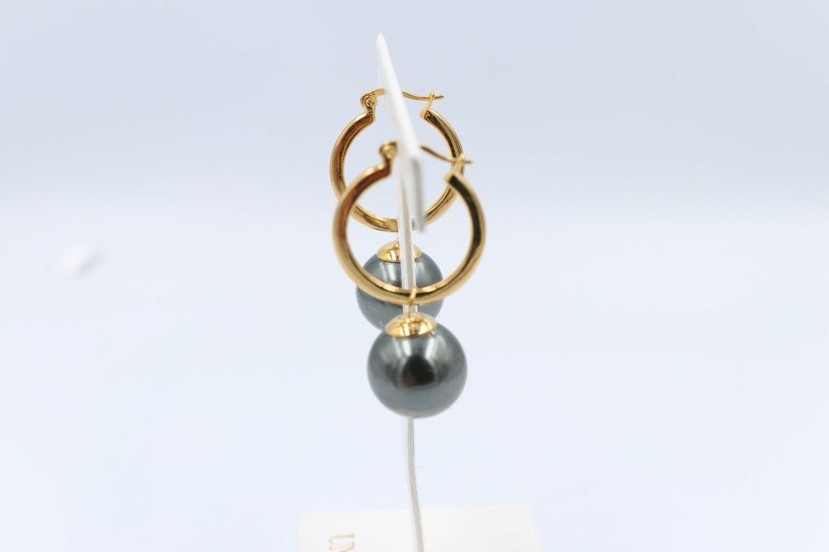 18ct Gold Plated Faux Pearl Earrings