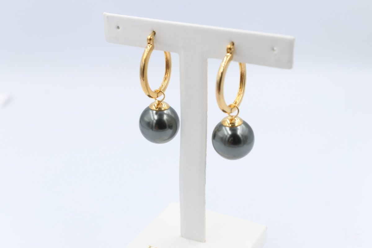 18ct Gold Plated Faux Pearl Earrings