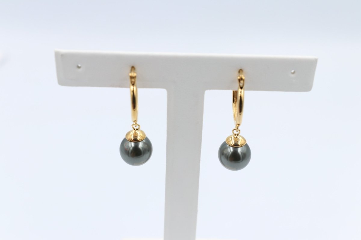 18ct Gold Plated Faux Pearl Earrings