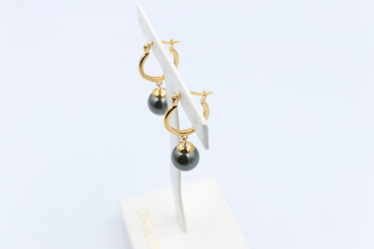 18ct Gold Plated Faux Pearl Earrings