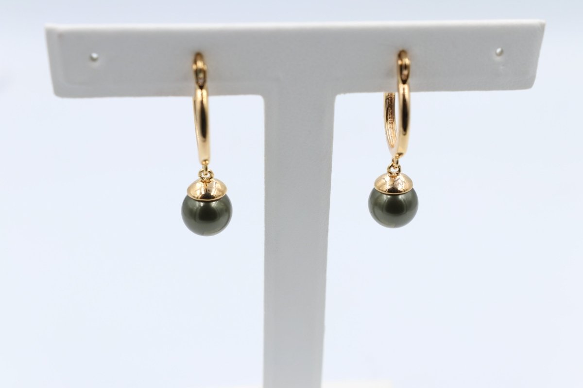 18ct Gold Plated Faux Pearl Earrings