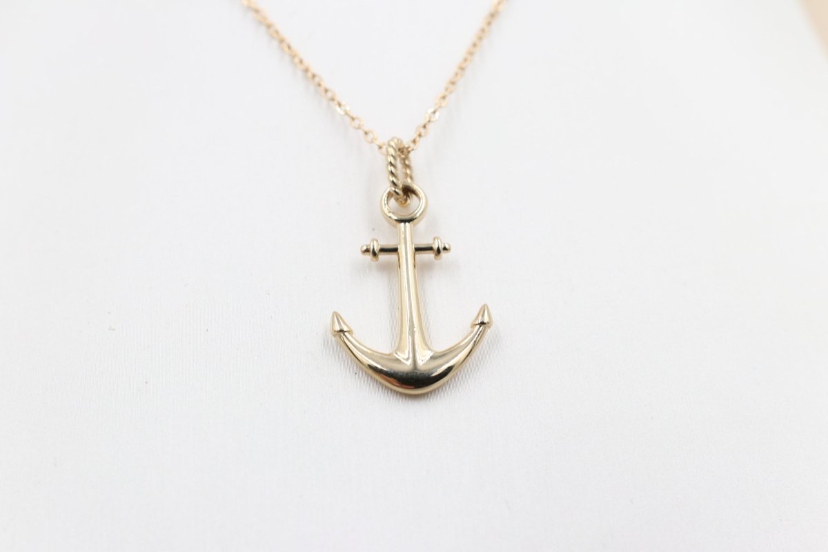 9ct Gold Anchor Pendent P0045SJ