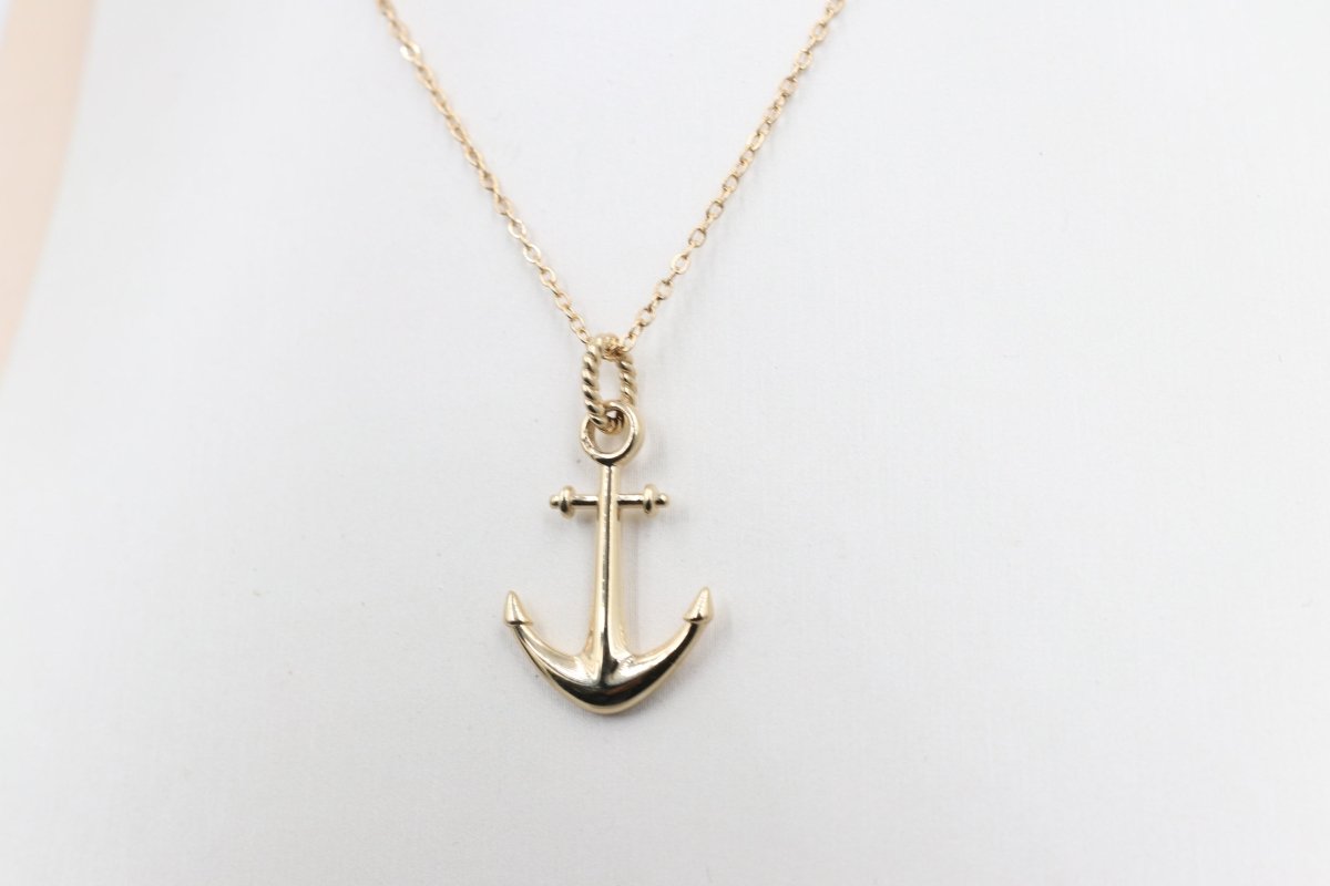 9ct Gold Anchor Pendent P0045SJ