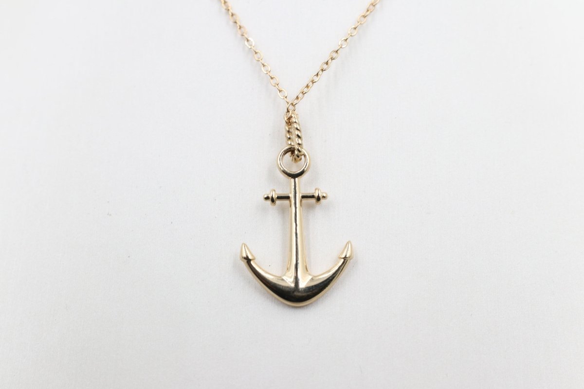 9ct Gold Anchor Pendent P0045SJ