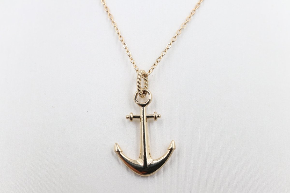 9ct Gold Anchor Pendent P0045SJ