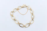 9ct Gold Handmade Long flat Oval Fancy Bracelet B9385SJ