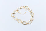 9ct Gold Handmade Long flat Oval Fancy Bracelet B9385SJ