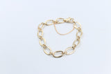 9ct Gold Handmade Long flat Oval Fancy Bracelet B9385SJ