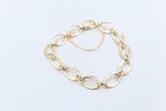 9ct Gold Handmade Long flat Oval Fancy Bracelet B9385SJ