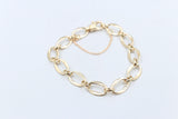 9ct Gold Handmade Long flat Oval Fancy Bracelet B9385SJ