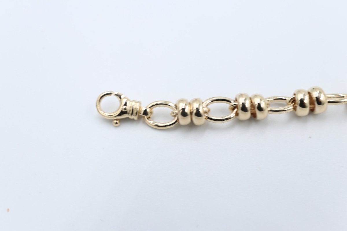 9ct Gold Handmade Cable and Belcher 1:2 Bracelet B7181SJ