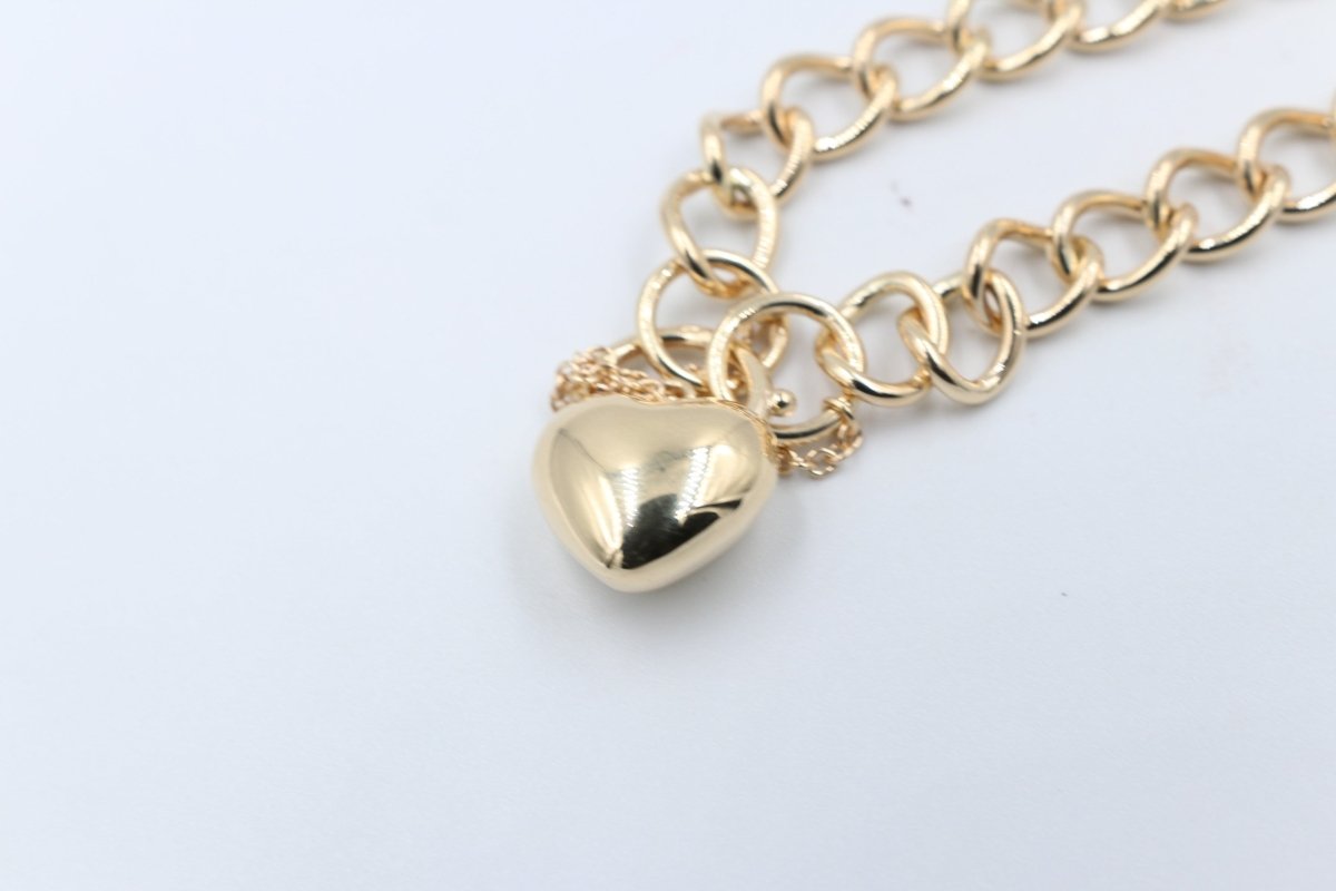 9ct Gold Handmade Solid Open curb Bracelet B9068SJ