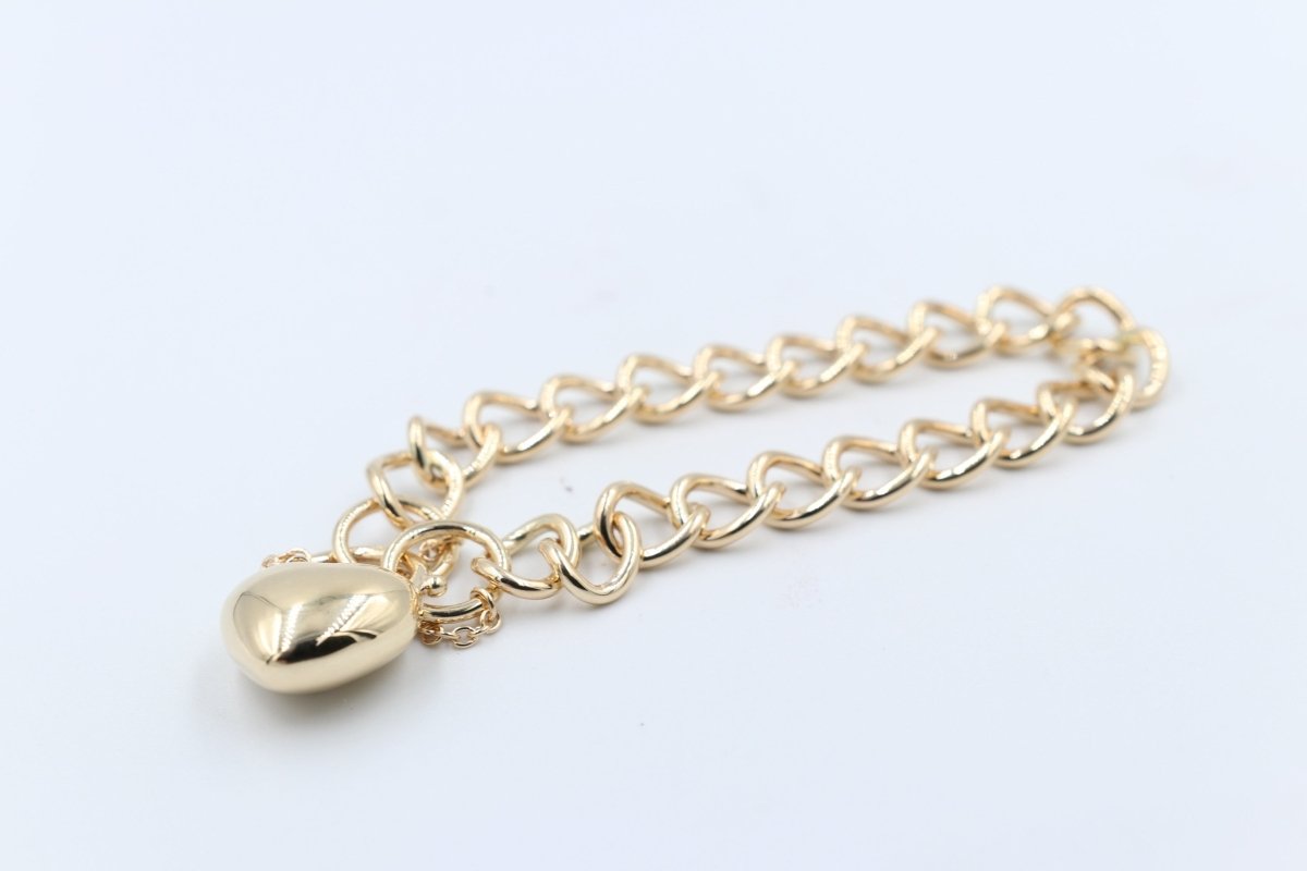 9ct Gold Handmade Solid Open curb Bracelet B9068SJ