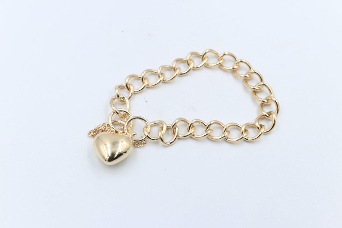 9ct Gold Handmade Solid Open curb Bracelet B9068SJ