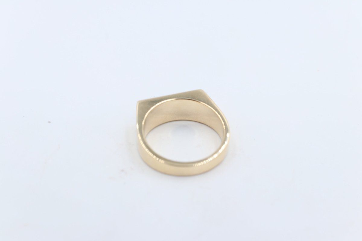 9ct Gold Solid Spectrum and Diamond set ring