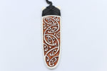 Kowhaiwhai Design Stained Bone Toki BT014