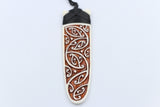 Kowhaiwhai Design Stained Bone Toki BT014