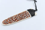 Kowhaiwhai Design Stained Bone Toki BT014
