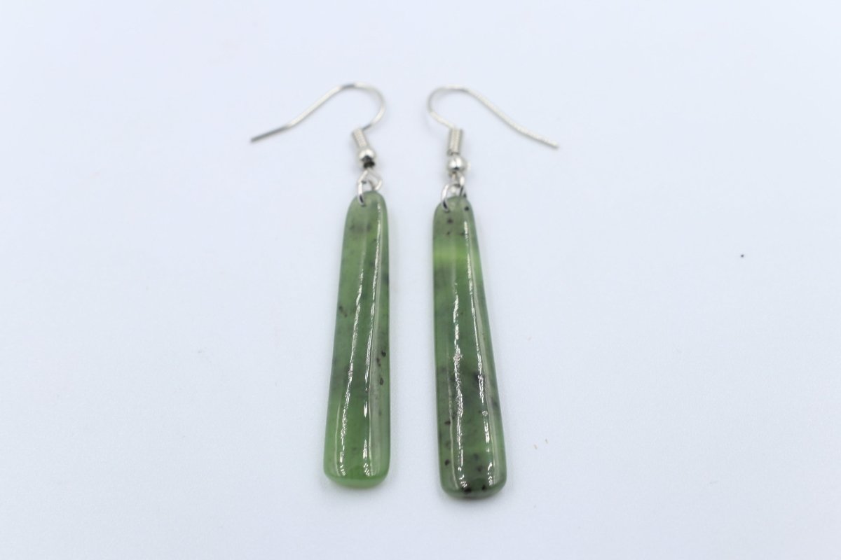 New Zealand Greenstone Drop Earrings