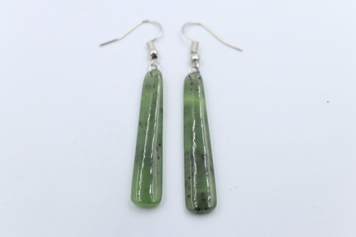 New Zealand Greenstone Drop Earrings